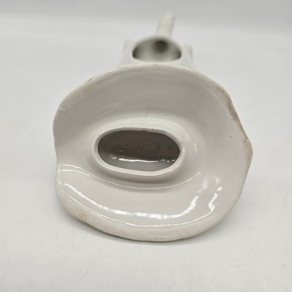 Vintage Porcelain Turtle Trinket Box Made in Portugal Floral White Blue READ - Picture 6 of 10